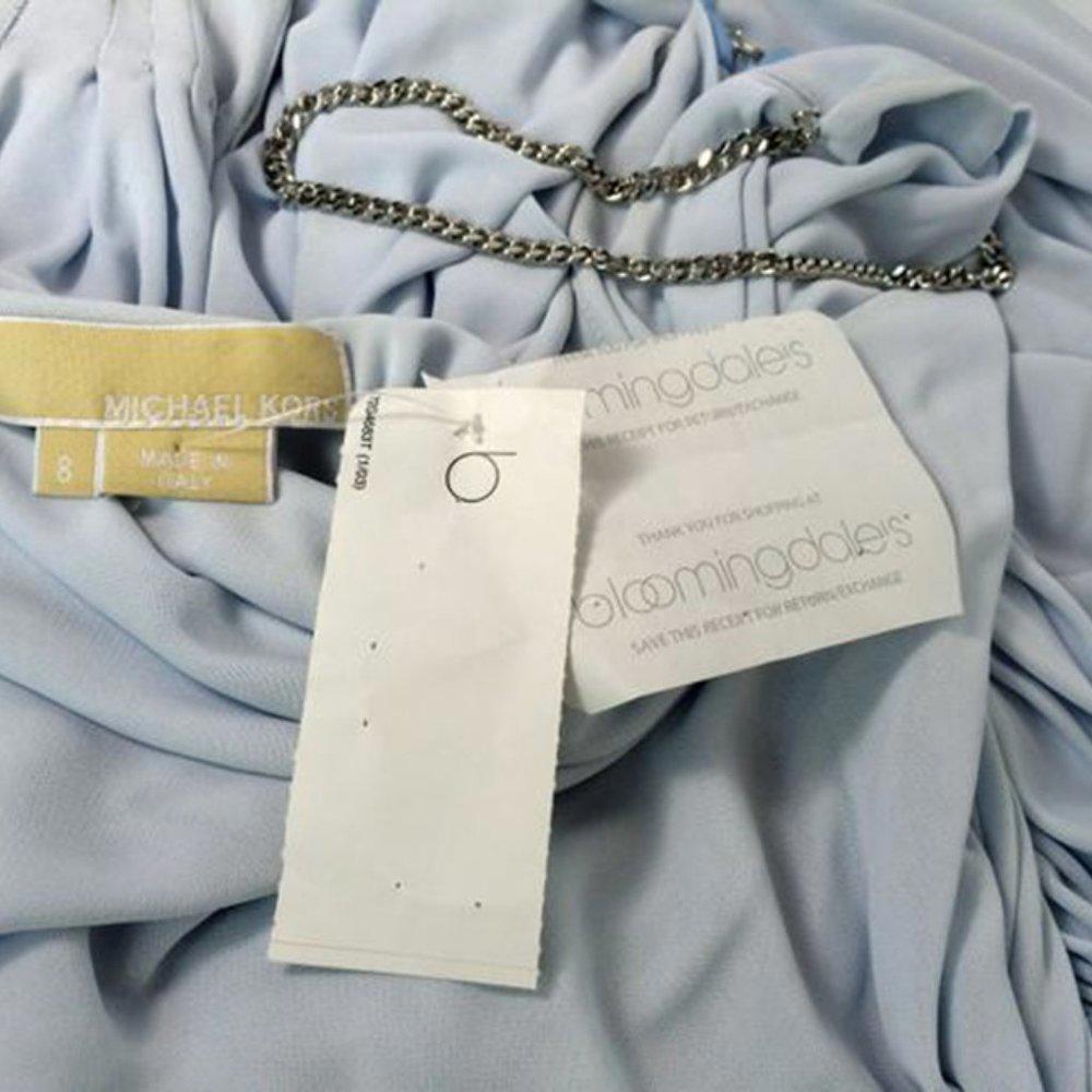 Michael Kors Light Blue Asymmetrical Dress