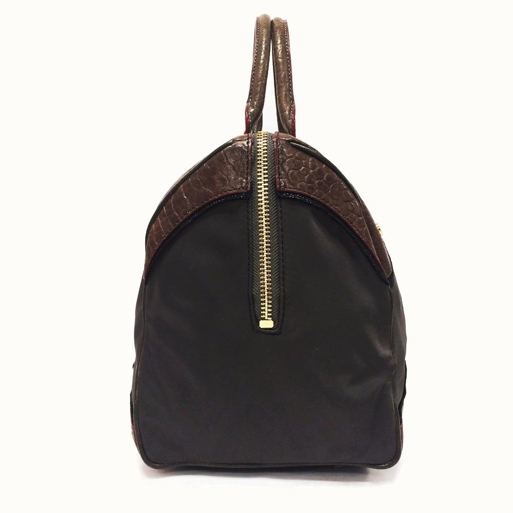 MZ Wallace Jesse Bedford Brown Nylon Satchel