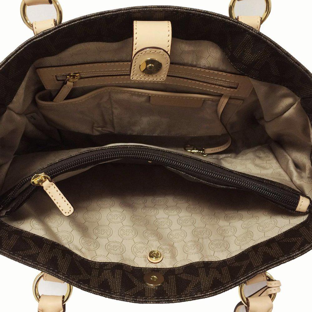 Michael by Michael Kors Monogram Brown Work Tote