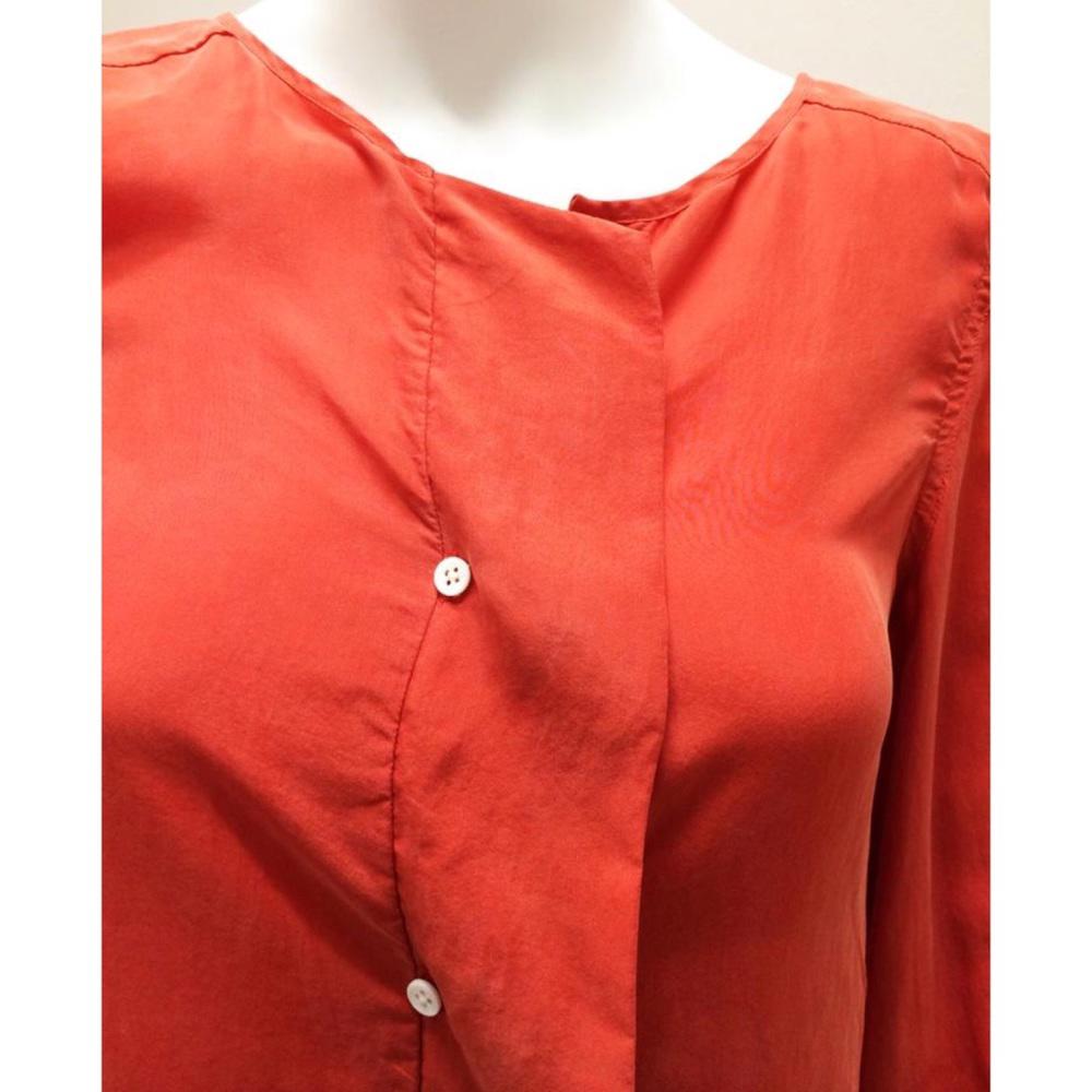 DKNY Bishop Sleeves Asymmetrical Shirt