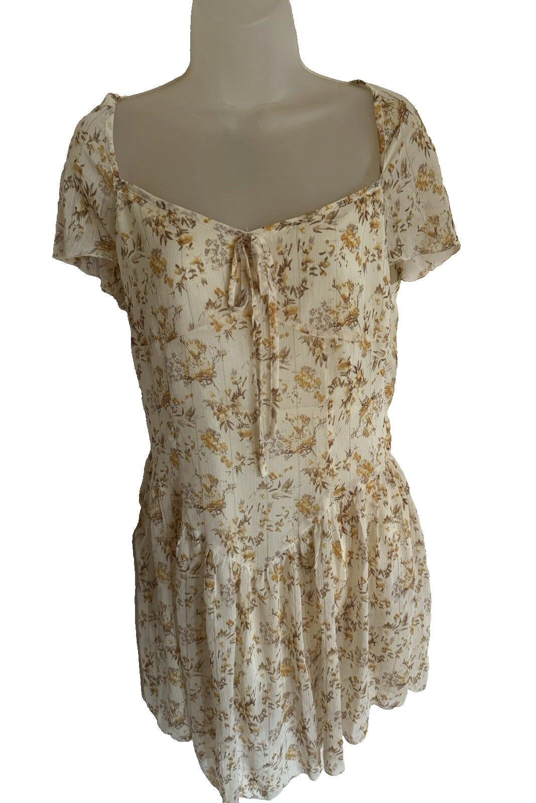 Floral Mini Dress Cider Cute Medium Women’s Short Sleeve