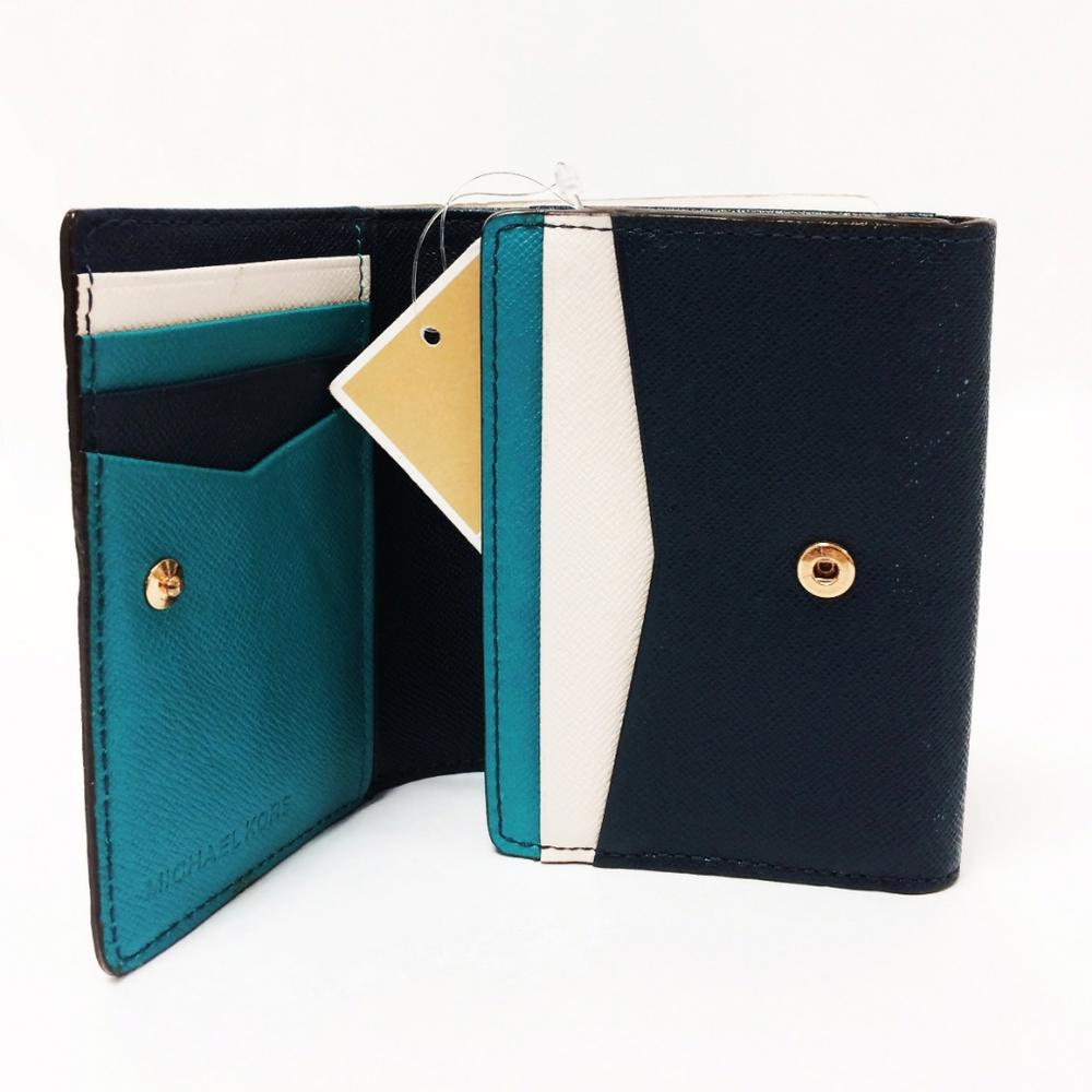 Michael by Michael Kors Color Block Navy Blue Wallet