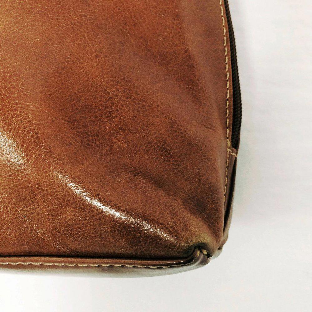 Giani Bernini Glazed Leather Tobacco Shoulder Bag