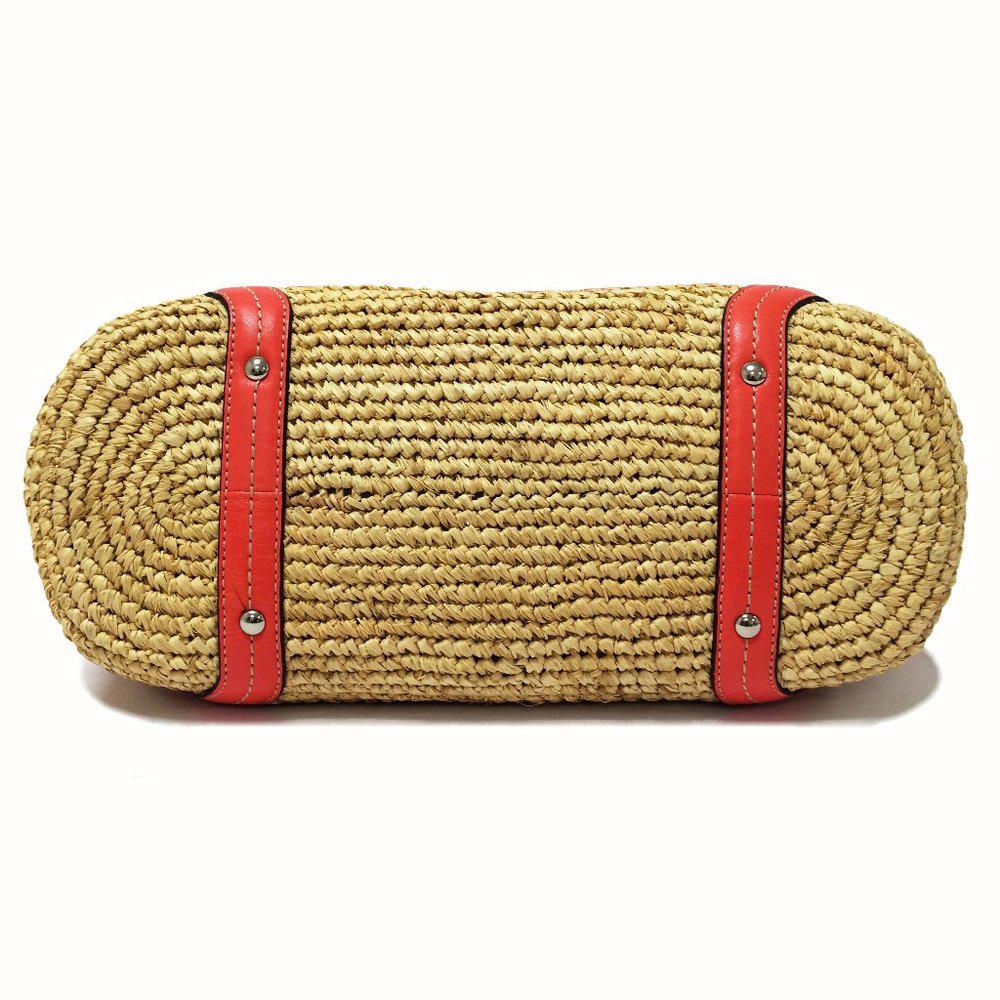 COACH 22904 Woven Straw Pocket Tote