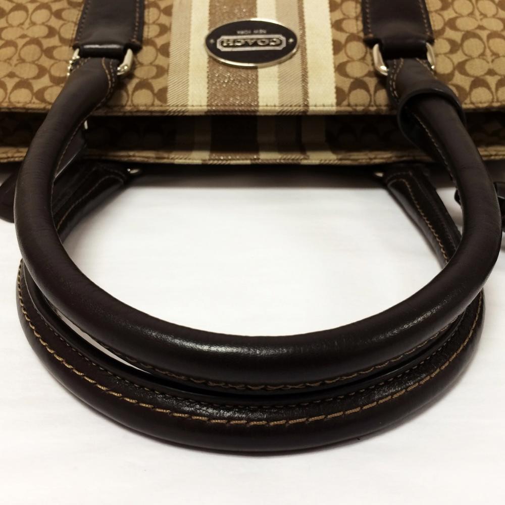 COACH 19916 Legacy Signature Stripe Khaki Candace