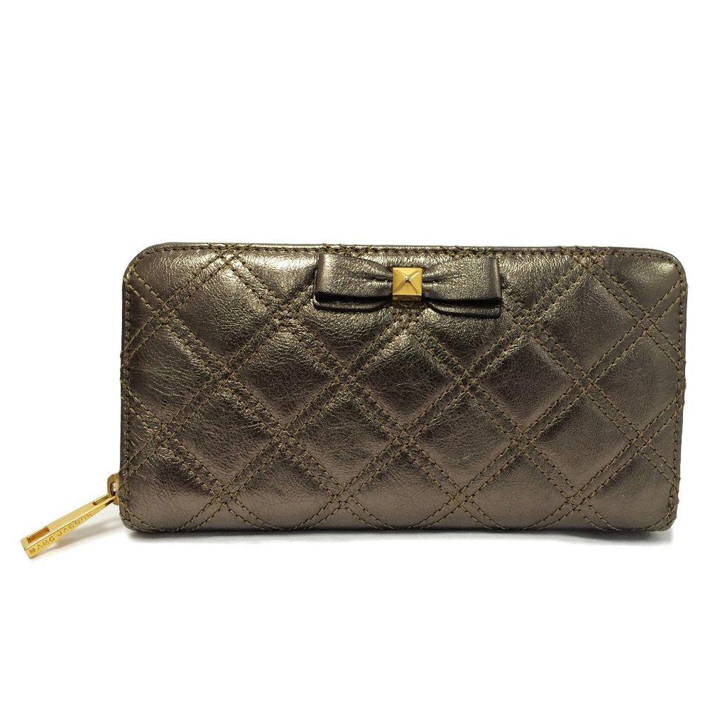 Marc Jacobs Quilted Leather Pewter Wallet