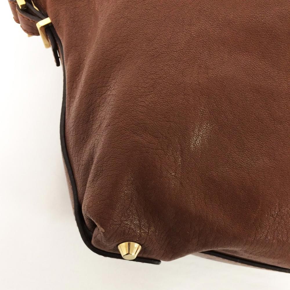 CHLOE` Angie Medium Brown Leather Shoulder Bag