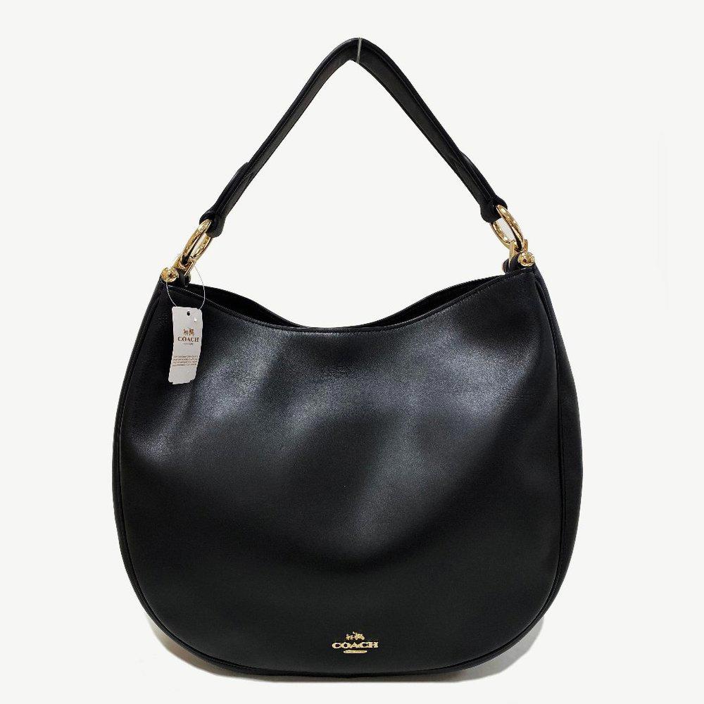 COACH 36026 Nomad Black Leather Hobo Bag