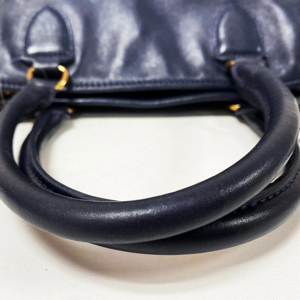 Tory Burch Priscilla Navy Blue Leather Bag
