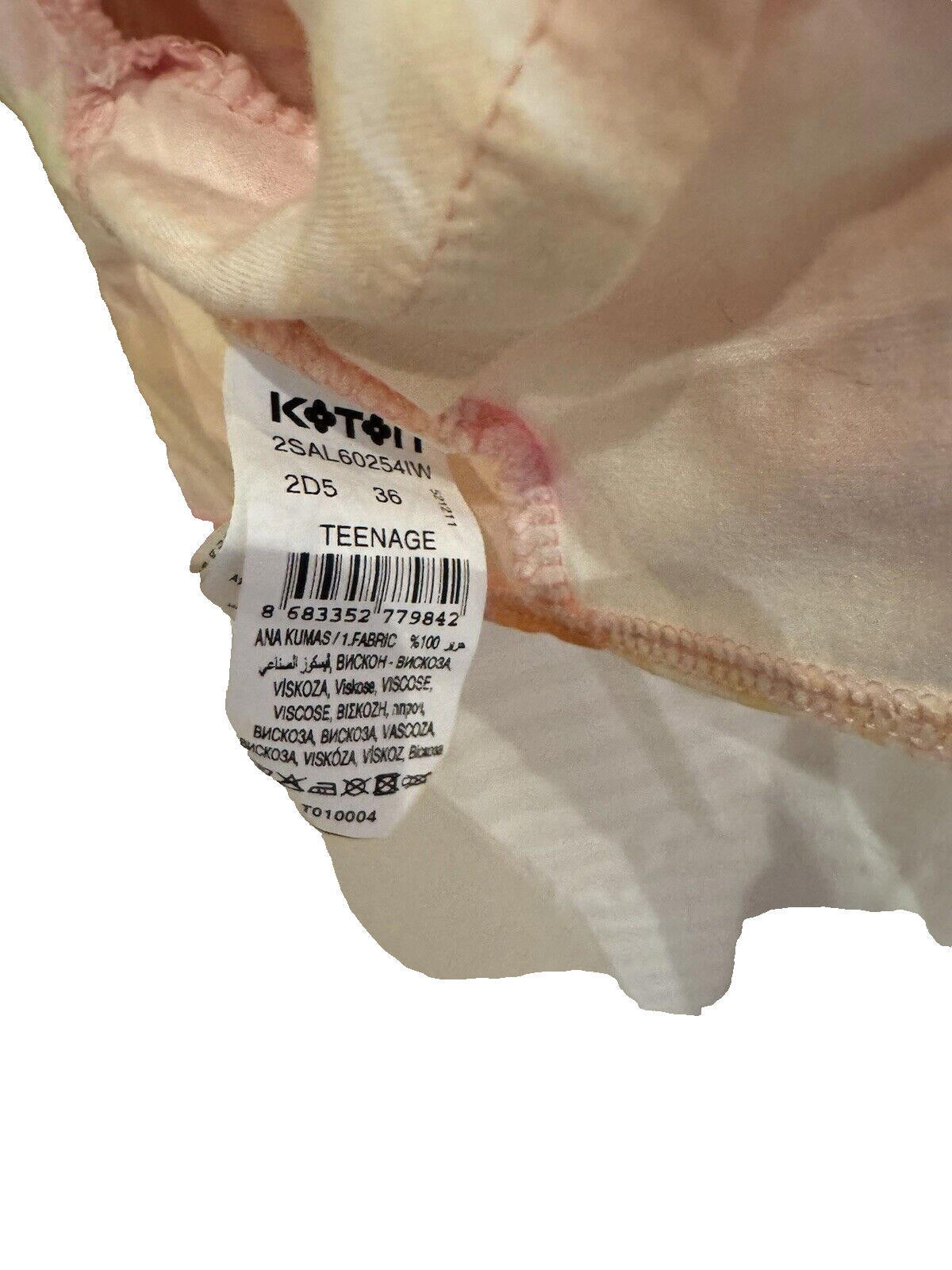 Koton Cropped Hawaiian Shirt Teens Girls Size 8 UK With Straps To Tie In Front