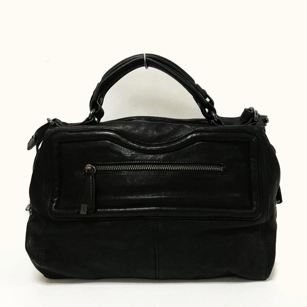 KOOBA Grove Black Leather Satchel