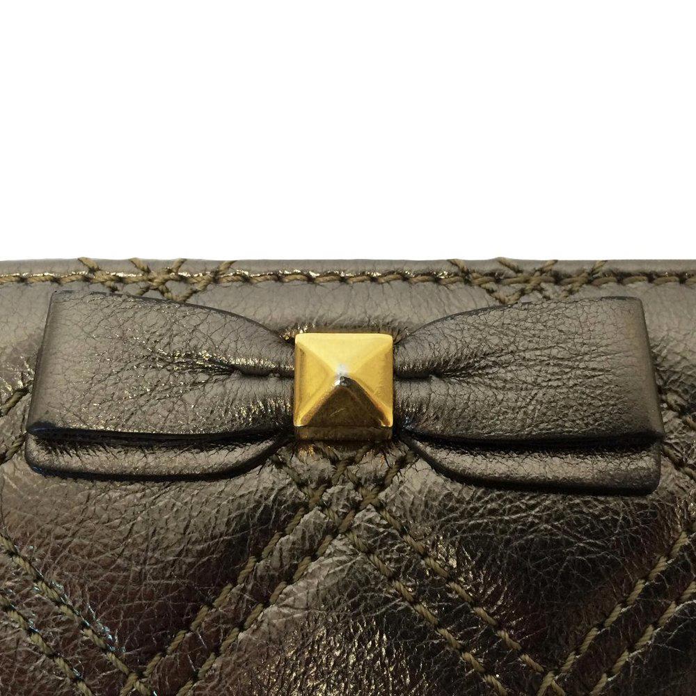 Marc Jacobs Quilted Leather Pewter Wallet