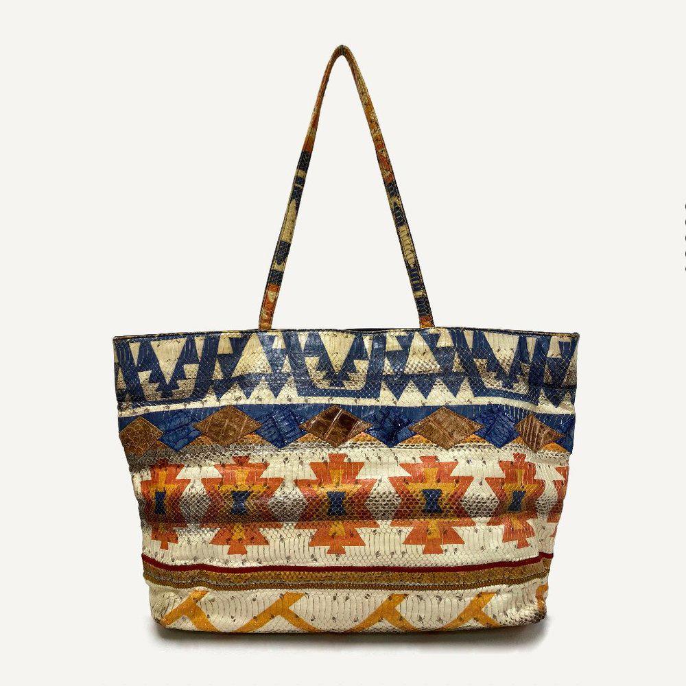 Carlos Falchi Aztec Ayer Tote Bag