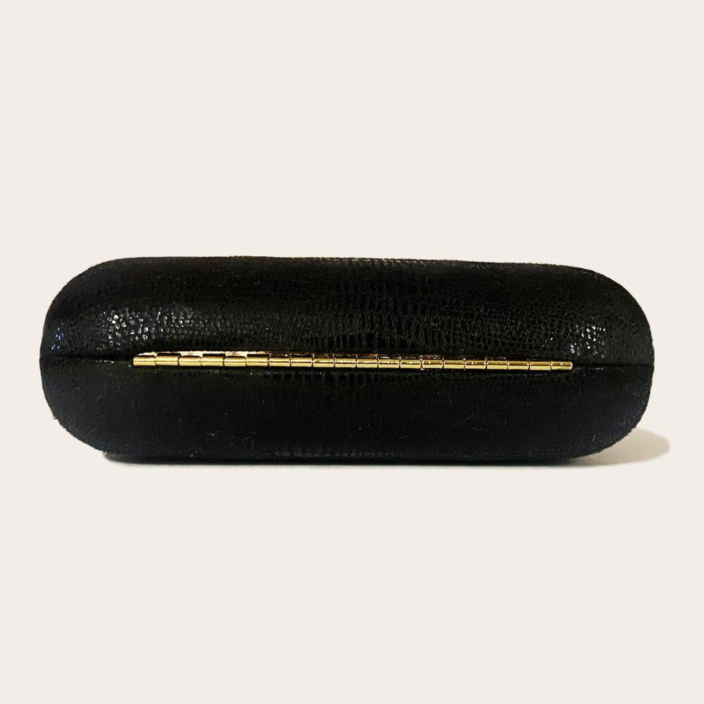 Kotur Burma Black Miniaudiere Convertible Clutch Bag