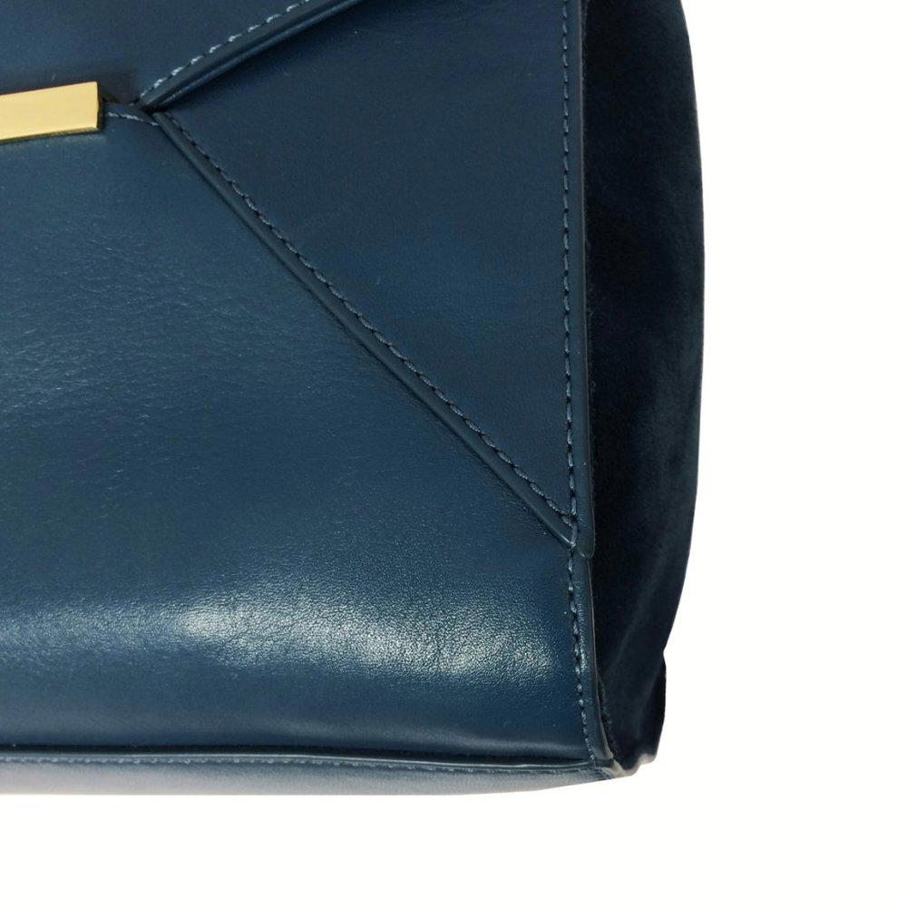 Tory Burch Penelope Teal Leather Satchel Bag
