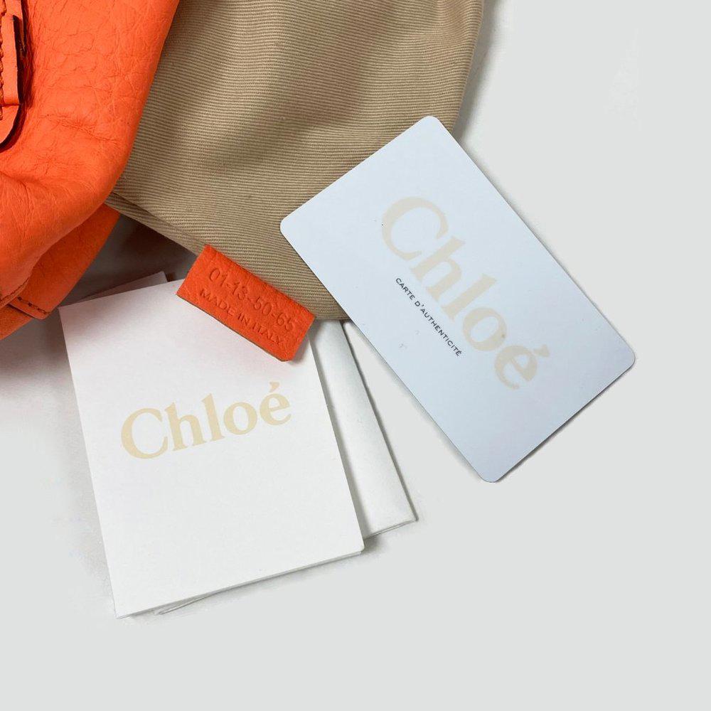 Chloe Paraty Orange Fizz Leather Satchel Bag