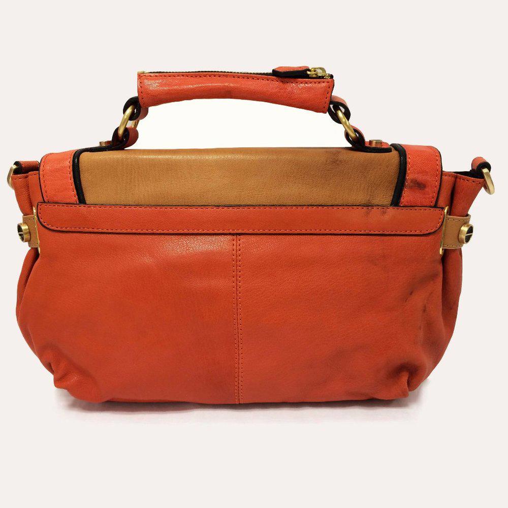 Treesje Jackson Tangerine leather Satchel Bag