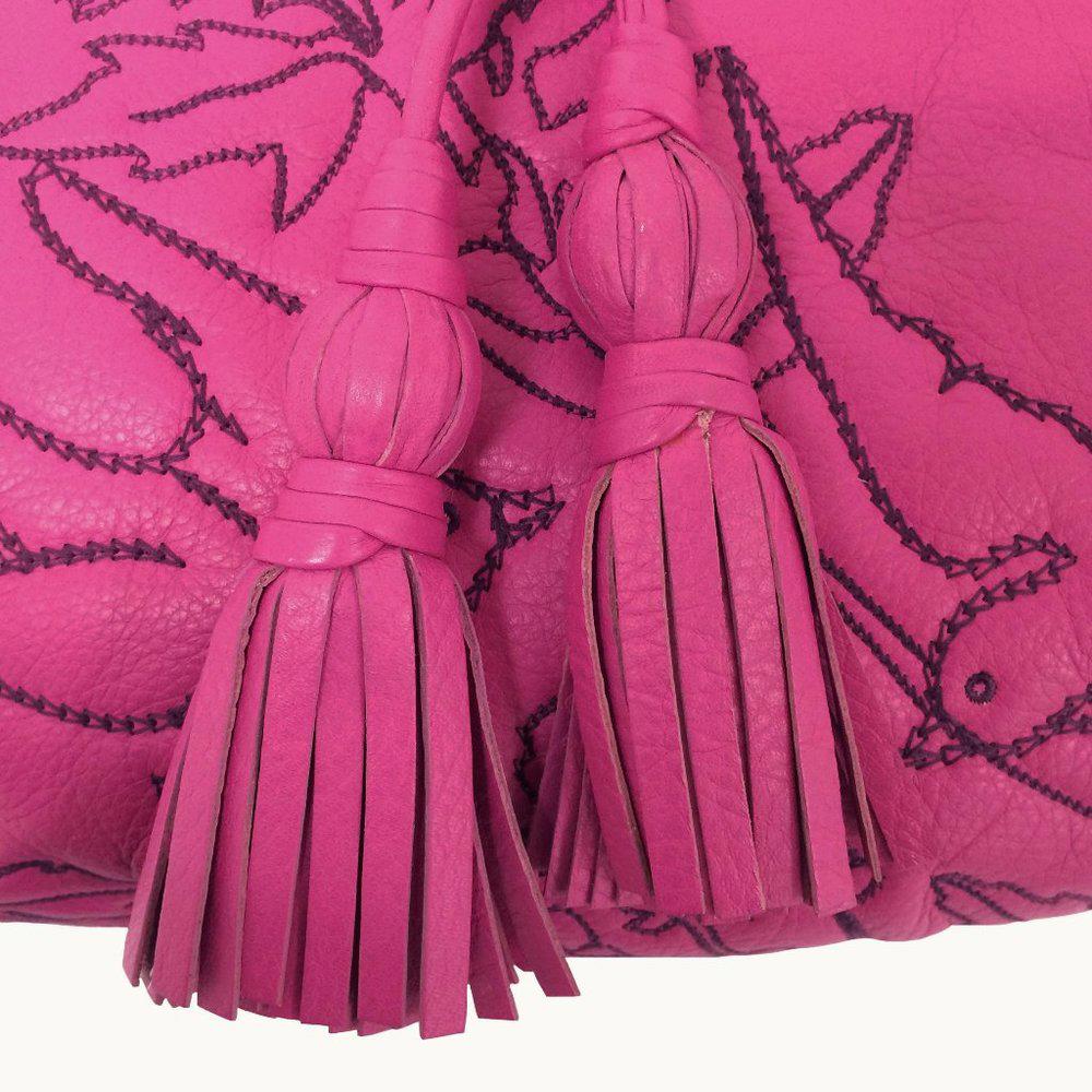 Fiore by Isabella Fiore Pink Stitch Flower Bag