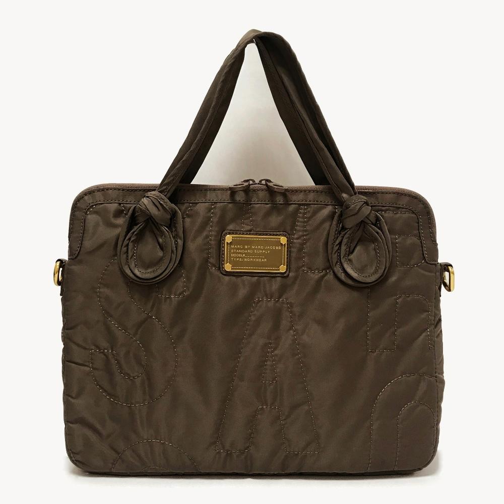 Marc by Marc Jacobs Taupe Nylon Laptop Case