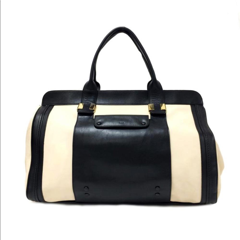 Chloe Large Alice Husky Leather Satchel