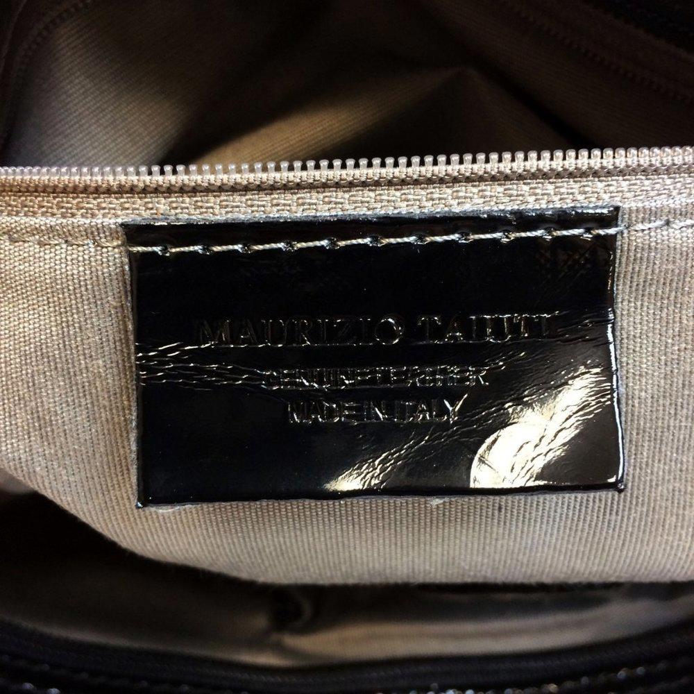 Maurizio Taiuti Silver Calf Hair Satchel Bag