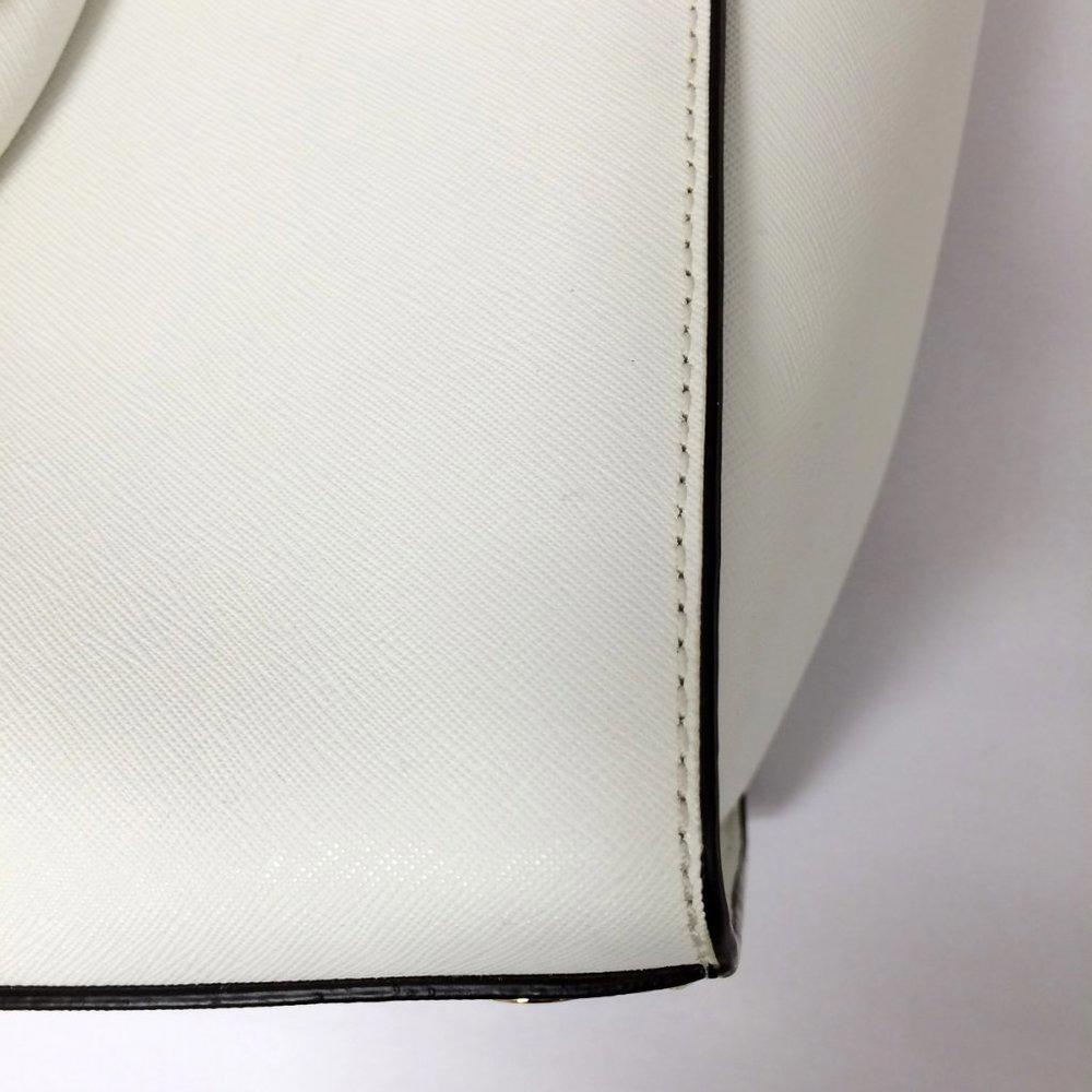 Michael by Michael kors Selma Optic White Leather Satchel
