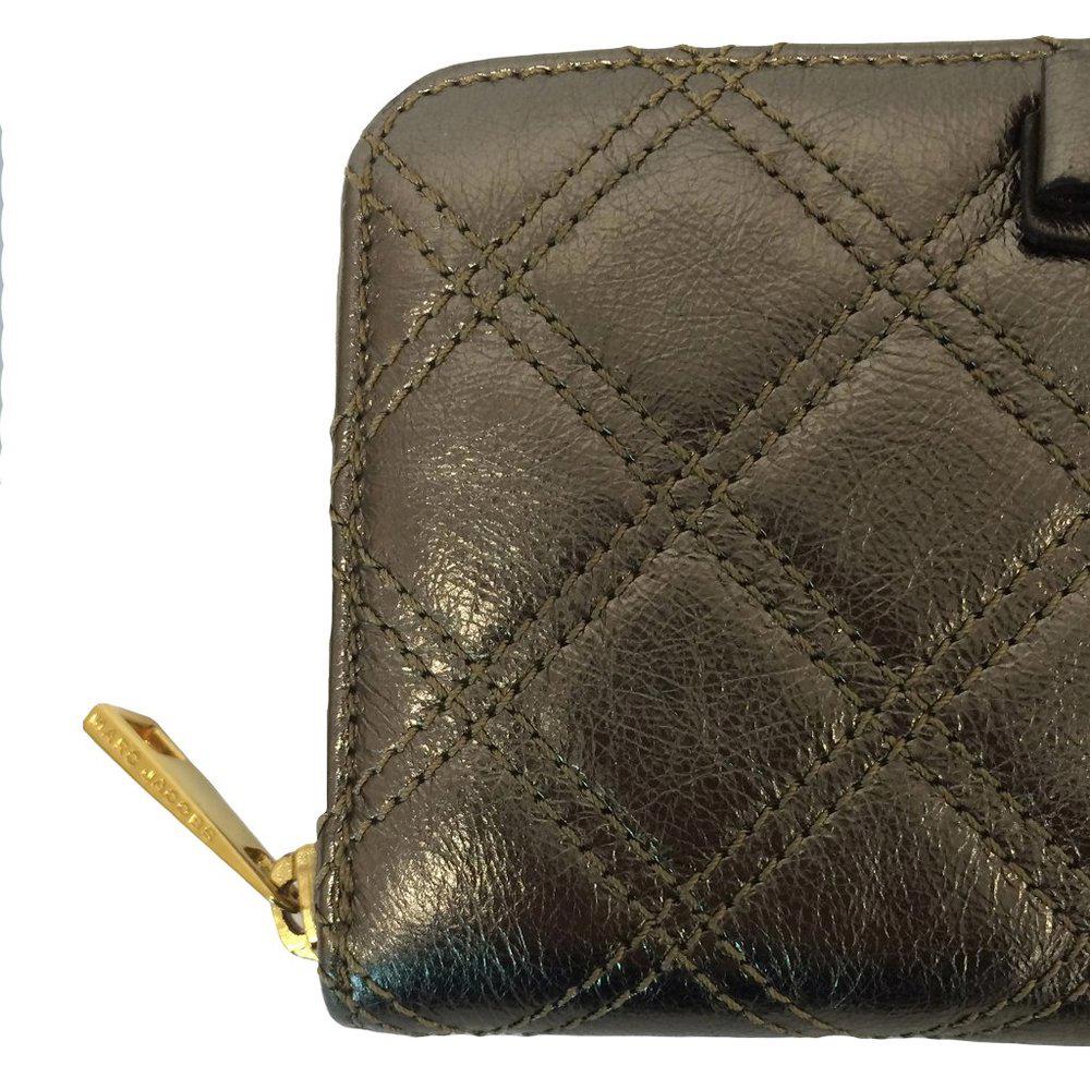 Marc Jacobs Quilted Leather Pewter Wallet
