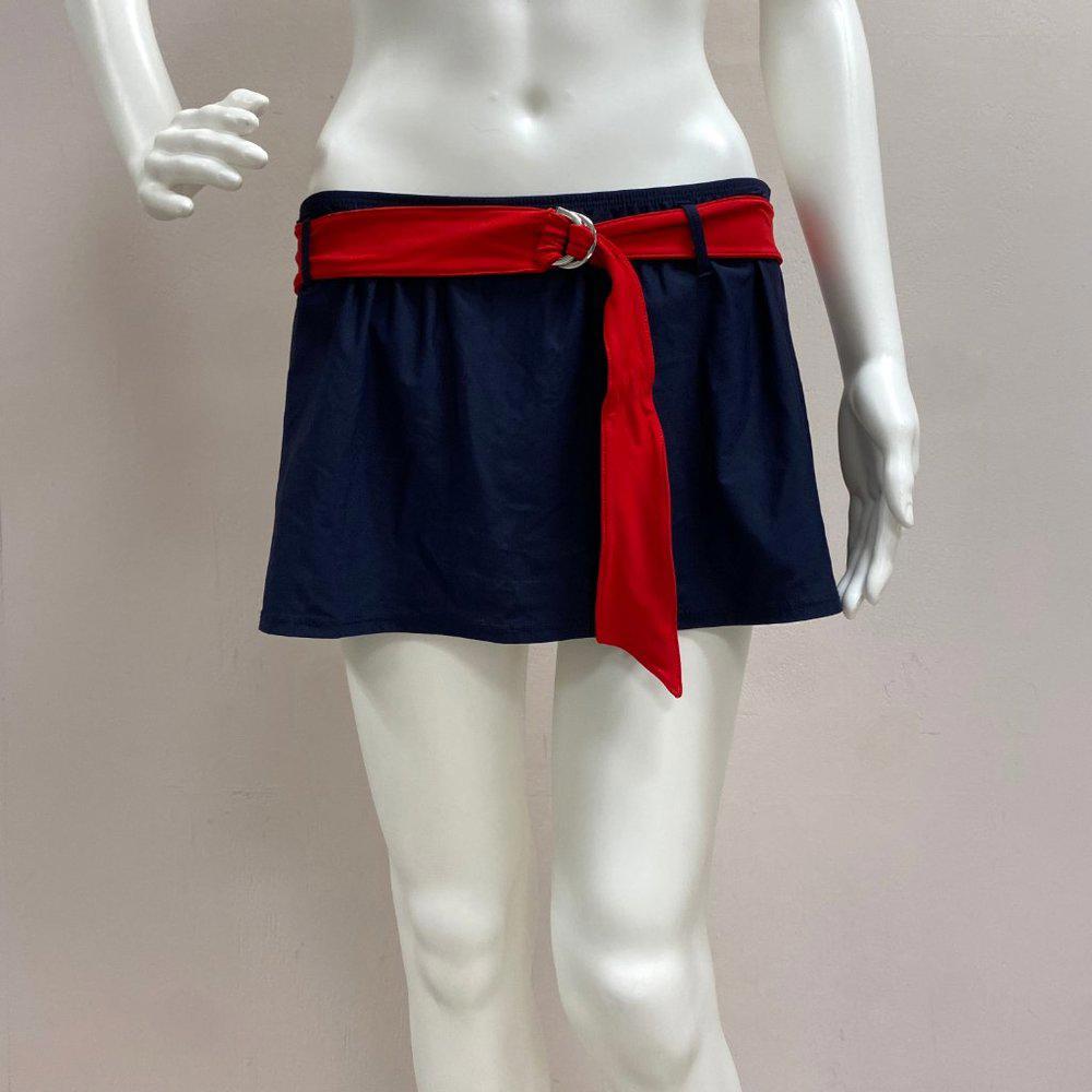 Nautica Navy & Red Swim Skort