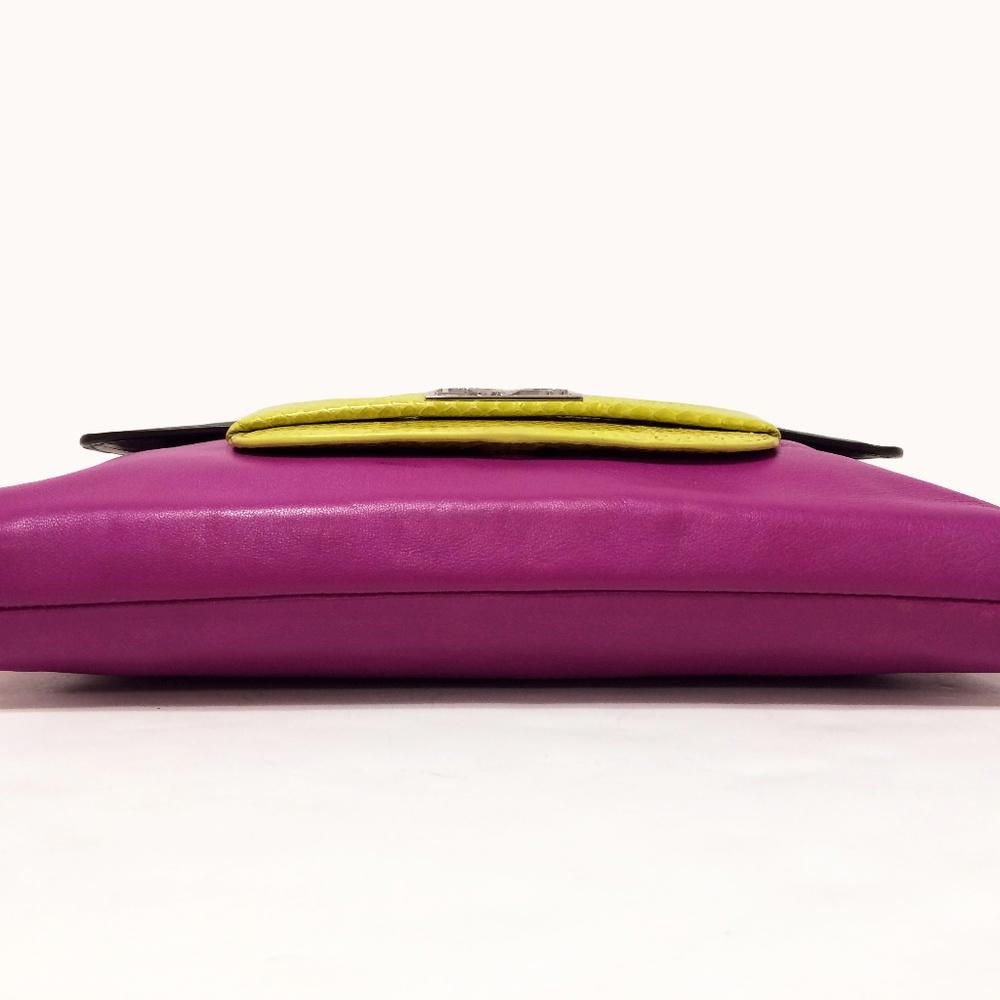 DVF Mimosa Snake Embossed Clutch