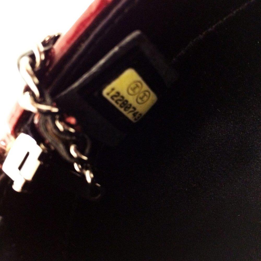 CHANEL Bordeaux Patent Leather Clutch Bag