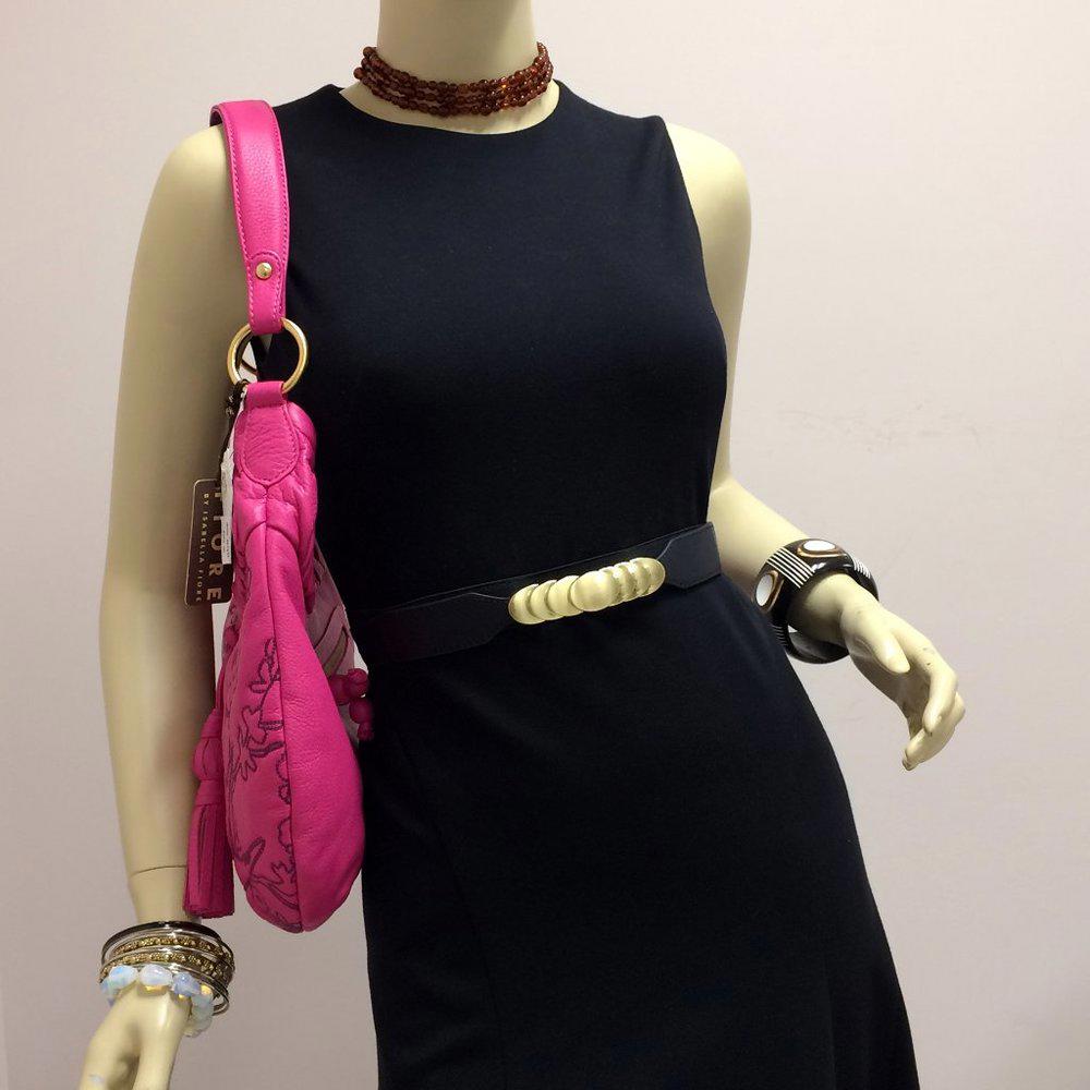 Fiore by Isabella Fiore Pink Stitch Flower Bag