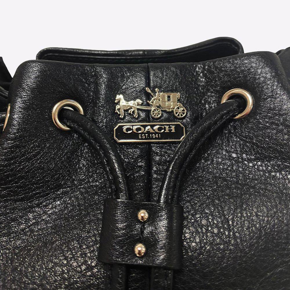 COACH 17016 Madison Marielle Leather Drawstring Bag