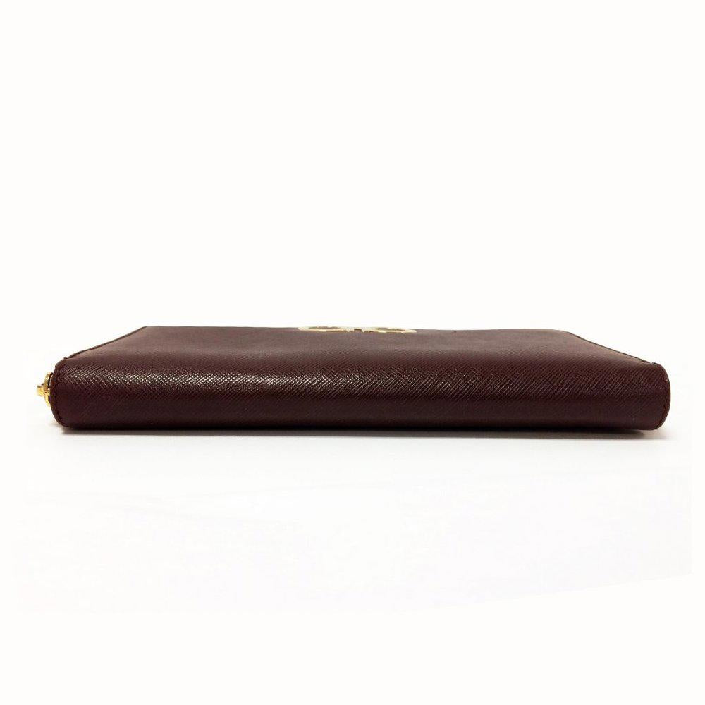 Salvatorte Ferragamo Double Gancio Oxblood Wallet