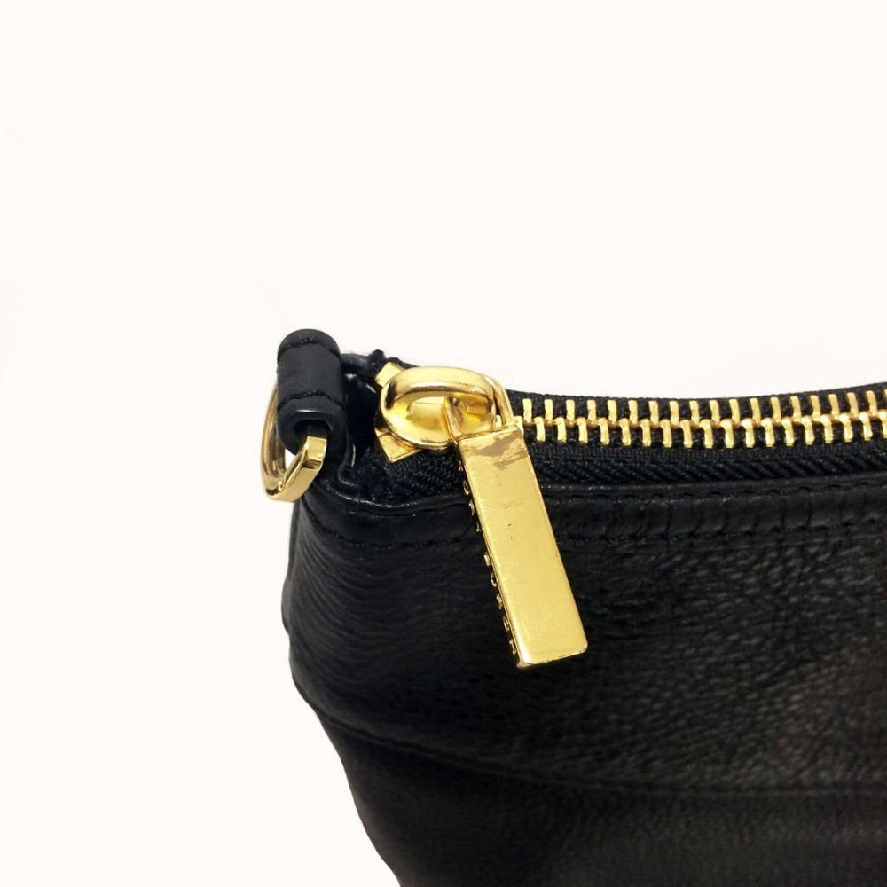 Tory Burch Stacked Double -T Black Leather Bag
