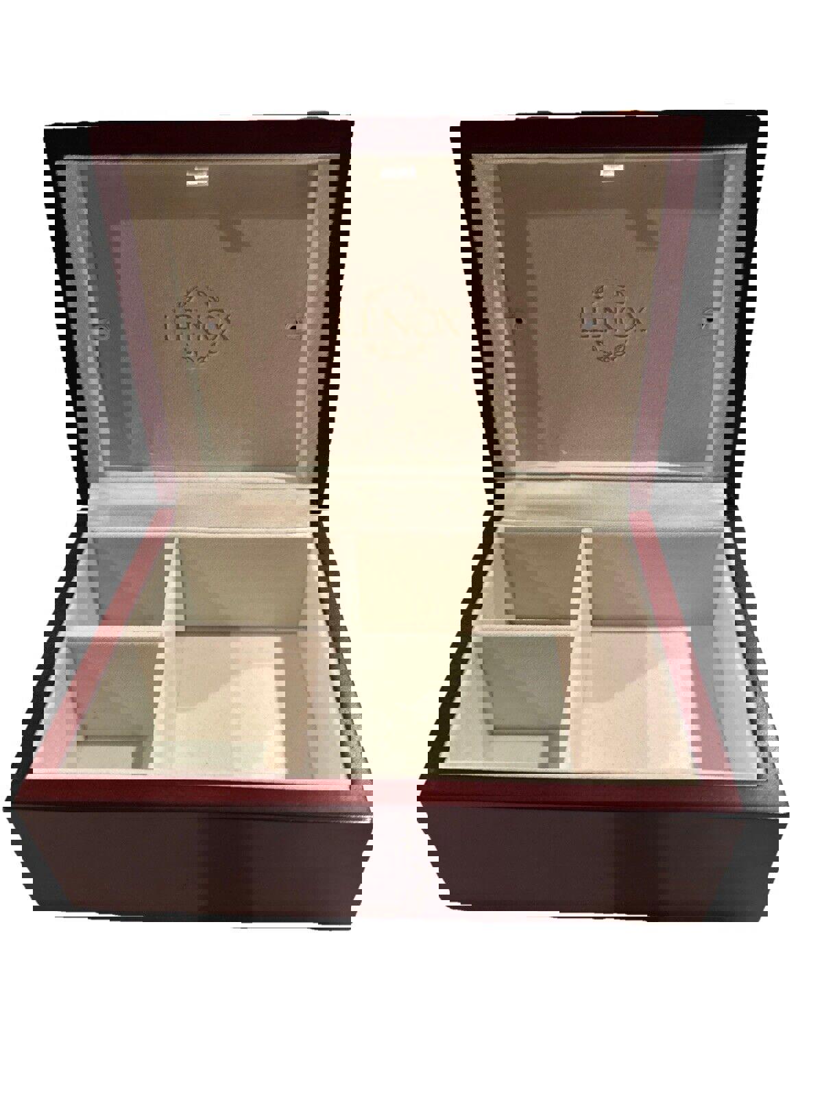 Lenox Cherished Memories Jewelry Box Wood and Porcelain Frame With Gold Trim