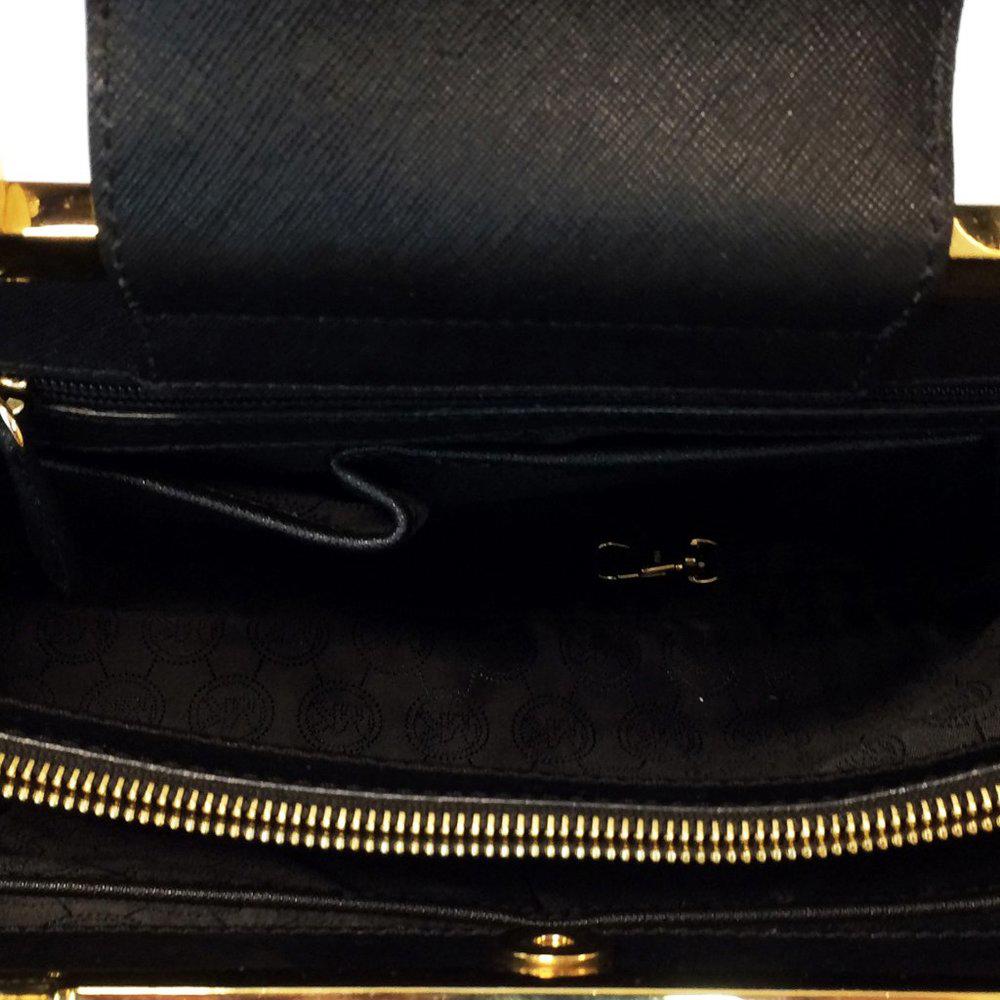 Michael by Michael Kors Tilda Black Leather Satchel