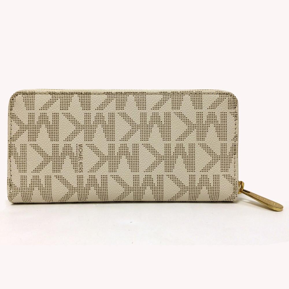 Michael Kors Vanilla Continental Zip Wallet