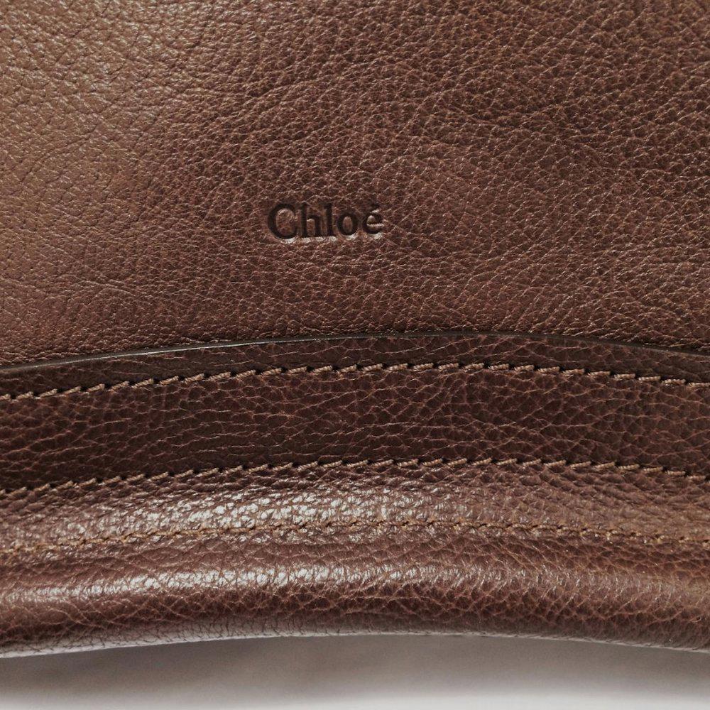 Chloe` Paraty Brown Leather Shopper Bag