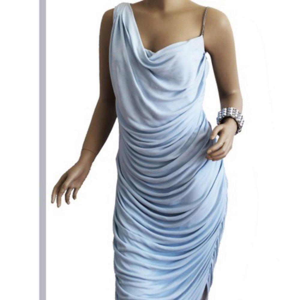 Michael Kors Light Blue Asymmetrical Dress
