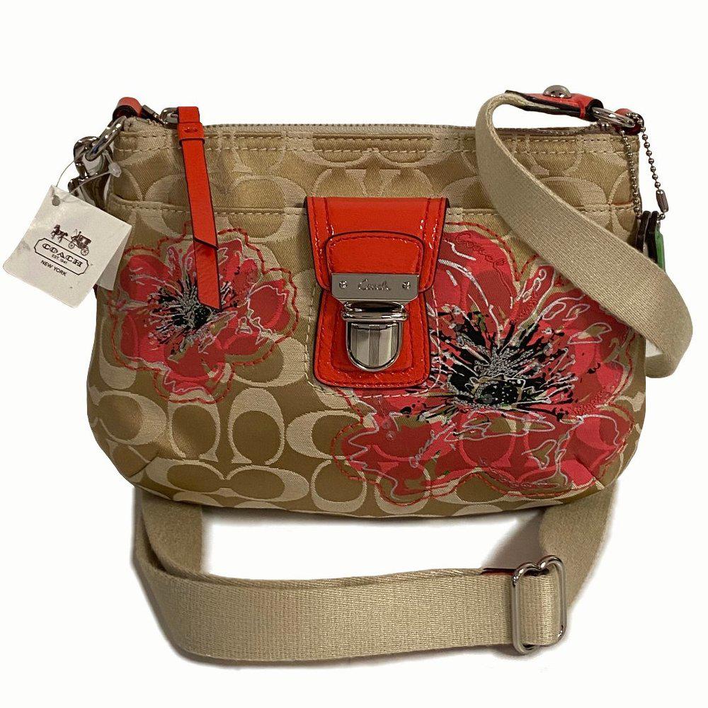 COACH 47075 Poppy Signature Floral Swing Pack