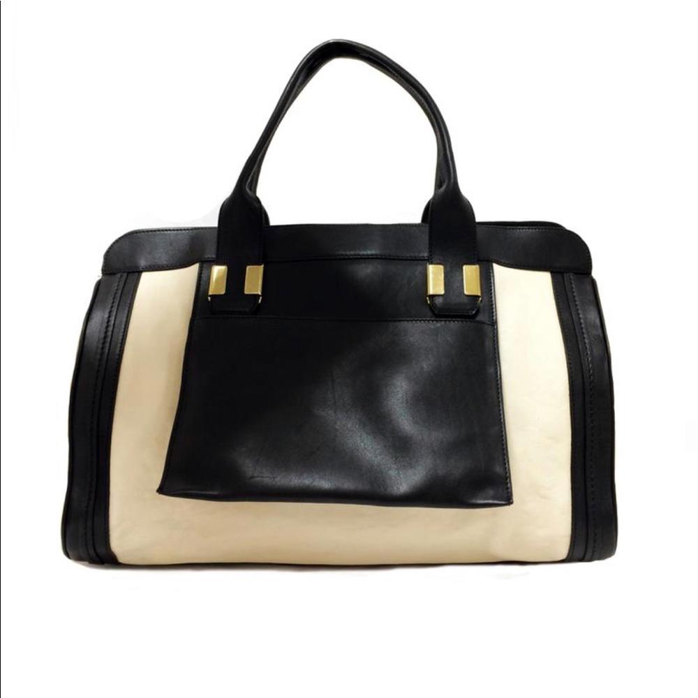 Chloe Large Alice Husky Leather Satchel