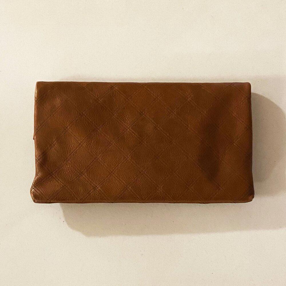 Marc Jacobs Quilted Brown Envelope Clutch Bag