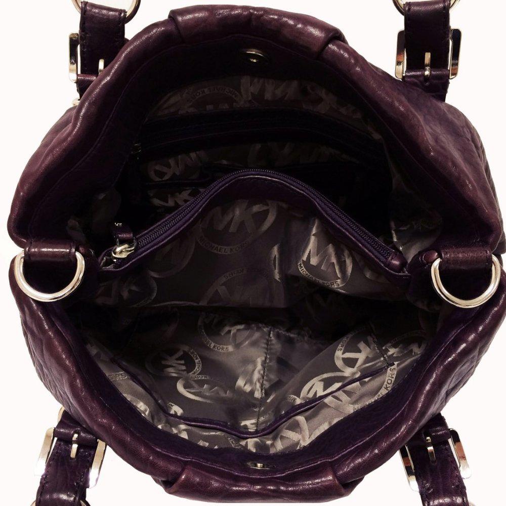 Michael by Michael Kors Plum Leather Bag