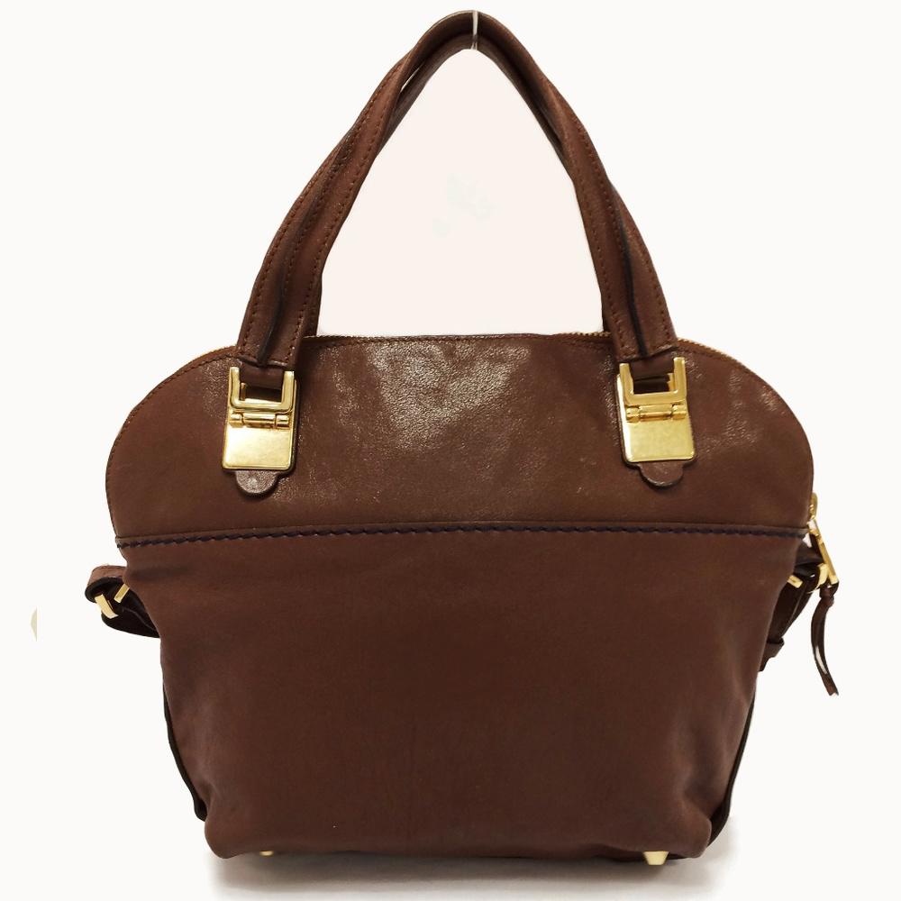 CHLOE` Angie Medium Brown Leather Shoulder Bag