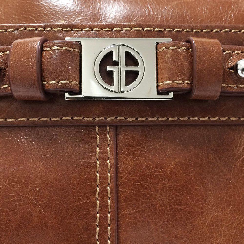 Giani Bernini Glazed Leather Tobacco Shoulder Bag