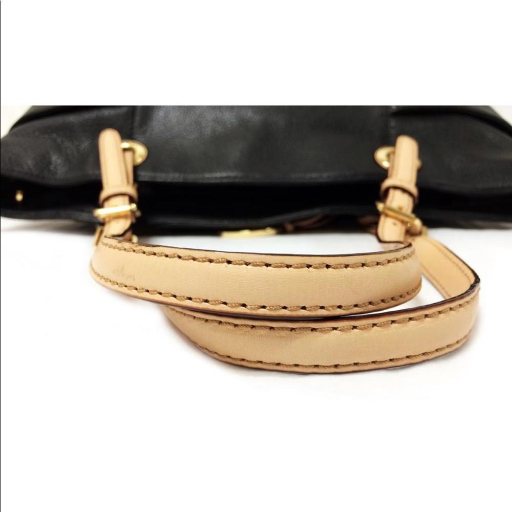 MICHAEL KORS Jet Set Top Zip Black Leather Bag