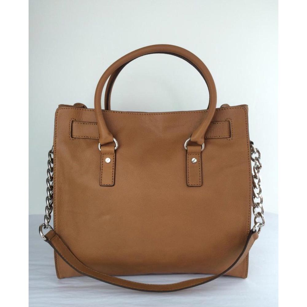 MICHAEL KORS Hamilton Large Brown Leather Satchel Bag