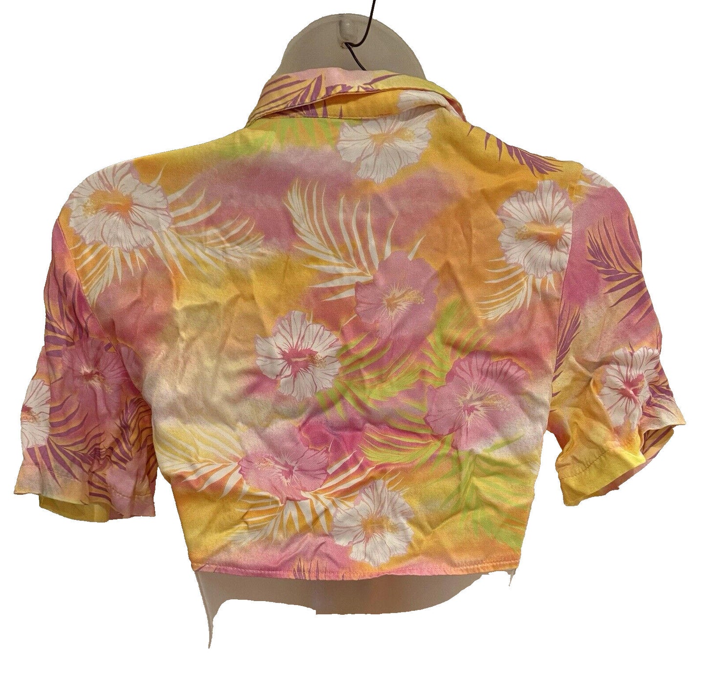Koton Cropped Hawaiian Shirt Teens Girls Size 8 UK With Straps To Tie In Front