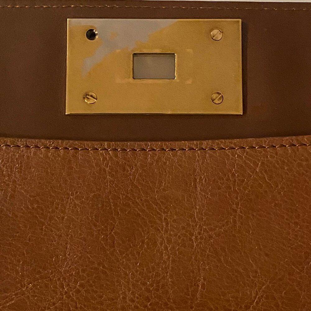 Marc Jacobs Quilted Brown Envelope Clutch Bag