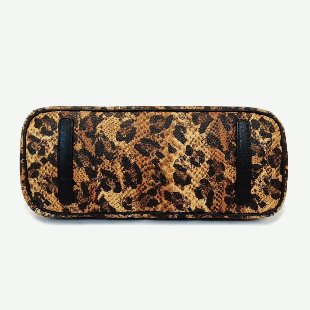 MCM Project Shopper Visetos Leopard Print Tote